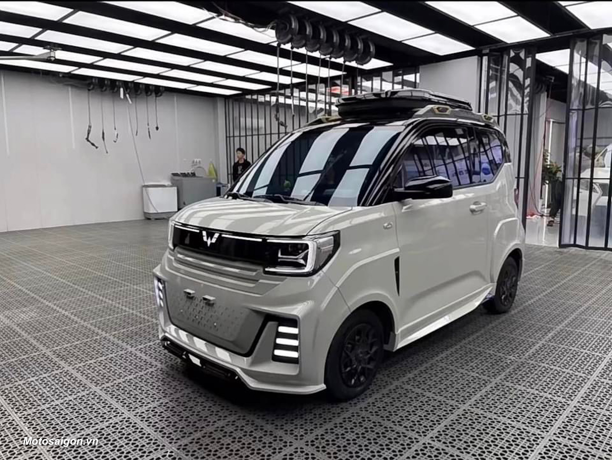 Xe điện Wuling HongGuang Mini EV lên đồ chơi độ tuyệt đẹp Motosaigon