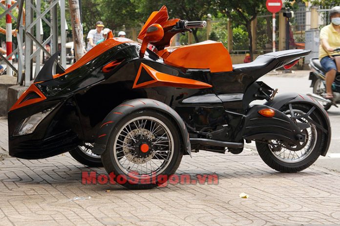 Xe 110cc độ lên xe 3 bánh Tê Giác - Motosaigon