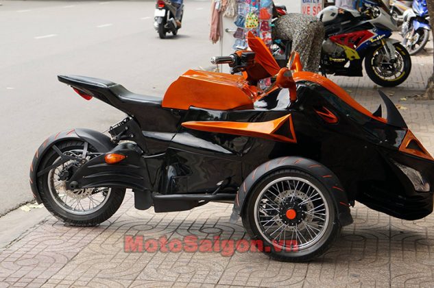 Xe 110cc độ lên xe 3 bánh Tê Giác - Motosaigon