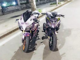 Exciter 150 và CBR1000 độ tem đẹp Cá Mập sắt