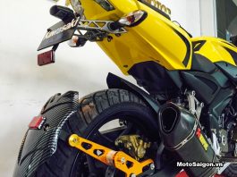Pulsar 200NS màu vàng độ đồ chơi đẹp mắt