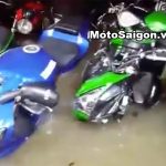 Dàn Moto PKL bị ngập trong nước
