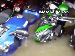 Dàn Moto PKL bị ngập trong nước