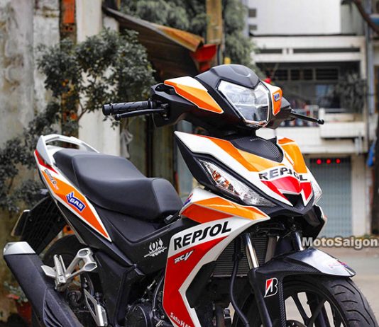 Winner 150 màu trắng dán tem decal Repsol