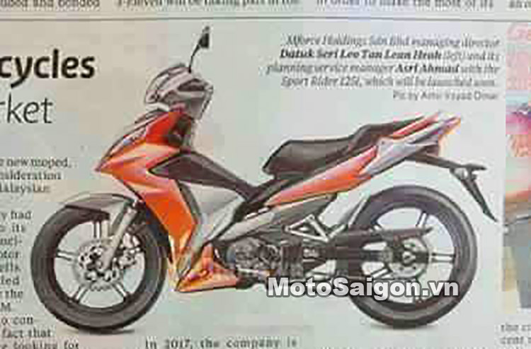 Hình ảnh SYM Super Moped 175i , mẫu xe tay côn Underbone mới của SYM xuất hiện trên báo Malaysia