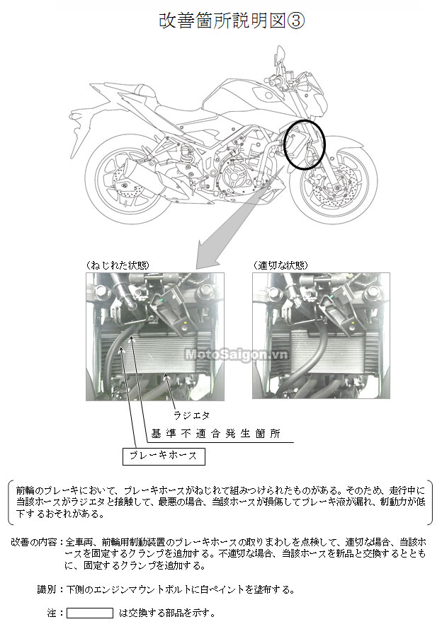 Yamaha r3 MT-03 bị triệu hồi vì lỗi kỹ thuật