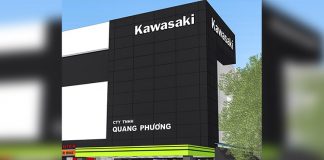 Hình ảnh kiến trúc Cửa hàng Đại lý Kawasaki chính hãng tại Long An
