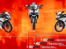Ưu đãi giá bán KTM RC 200 250 390 mới nhất