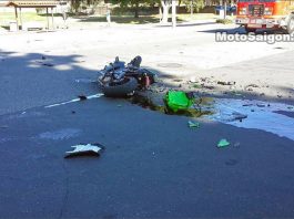 Ninja ZX-10R gặp tai nạn