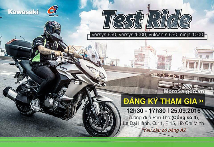 Chương trình lái thử test ride xe Kawasaki