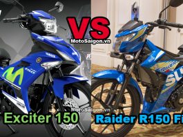 So sánh Raider R150 Fi 2017 vs Exciter 150