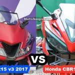So sánh Yamaha R15 v3 2017 vs CBR150R 2016