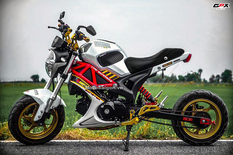 Ducati mini nâng cấp bộ số gãy MSX cùng nhiều món đồ chơi kiểu