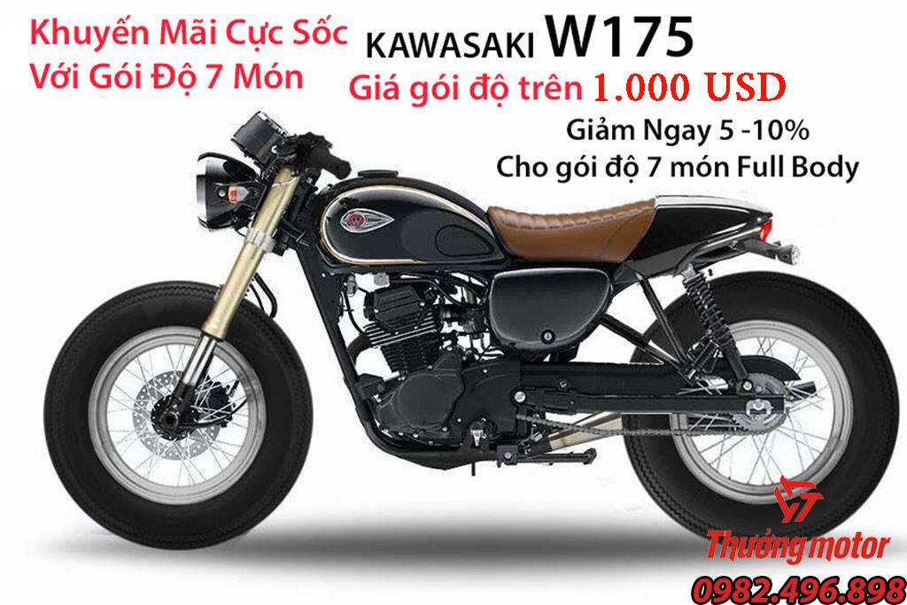 Kawasaki W175 nhập mang phong cách cổ điển rất sang chảnh