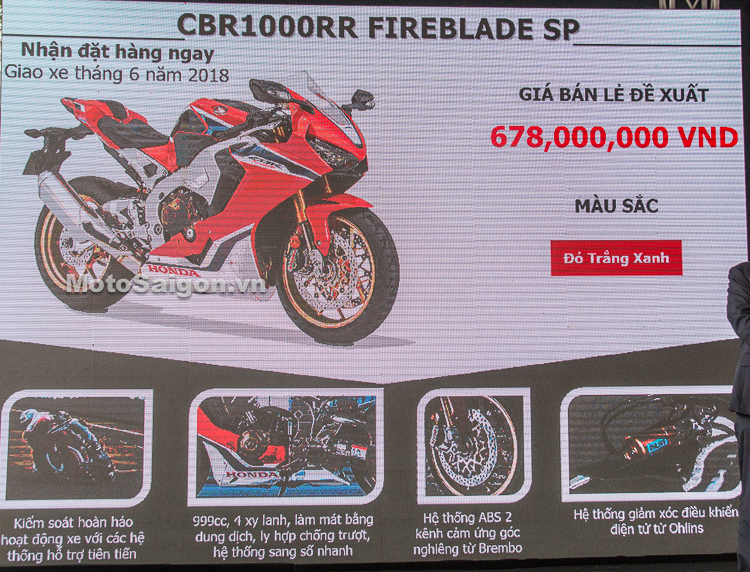 Giá xe moto Honda CBR1000RR SP1 2019 cao cấp