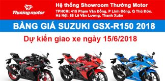 Giá xe Suzuki GSX-R150 2018