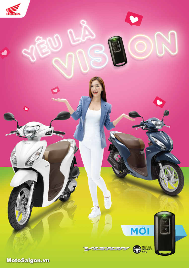 Honda Vision 2019 tích hợp SmartKey chính thức ra mắt cùng giá bán