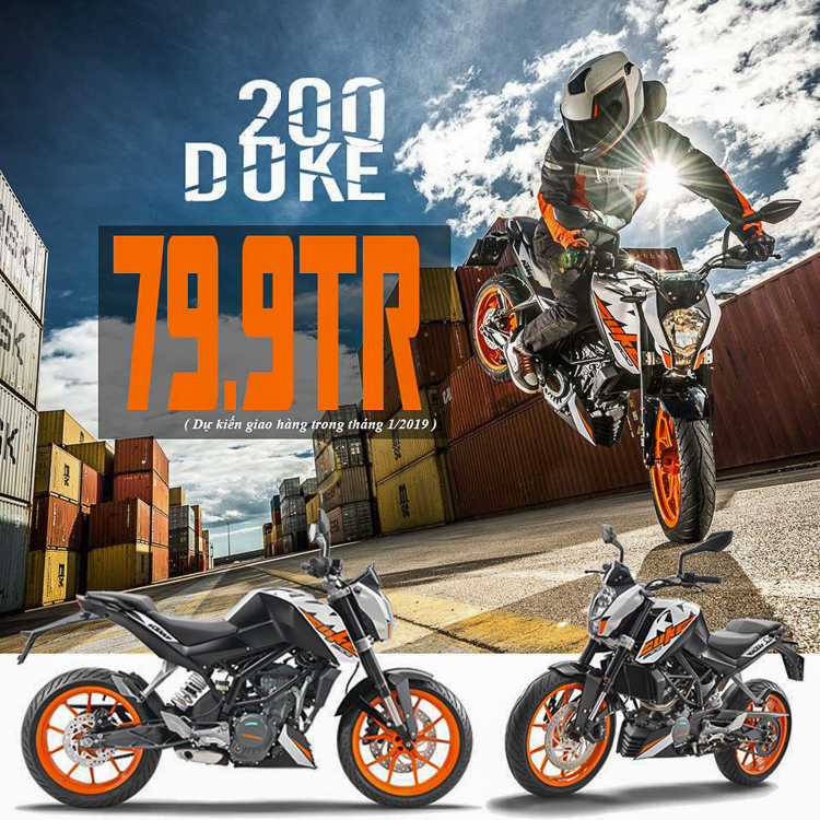 Ktm Duke 200 2018 Ưu Đãi Giá Cực Sốc Chỉ Còn 79 Triệu Đồng - Motosaigon