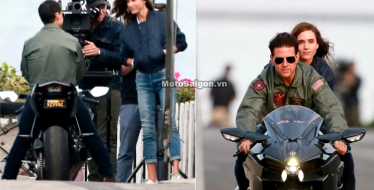 Tom Cruise cưỡi moto khủng Ninja H2 trong phim Top Gun 2 Maverick