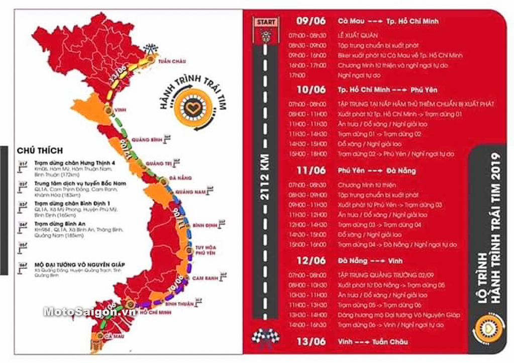 Hành trình trái tim từ Cà Mau đến Quảng Ninh với Đại hội Moto VN 2019