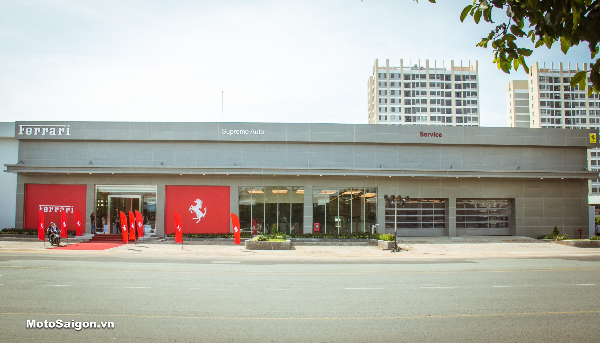 Showroom Ferrari Vietnam tọa lạc tại Khu chế xuất Tân Thuận, Quận 7 TPHCM