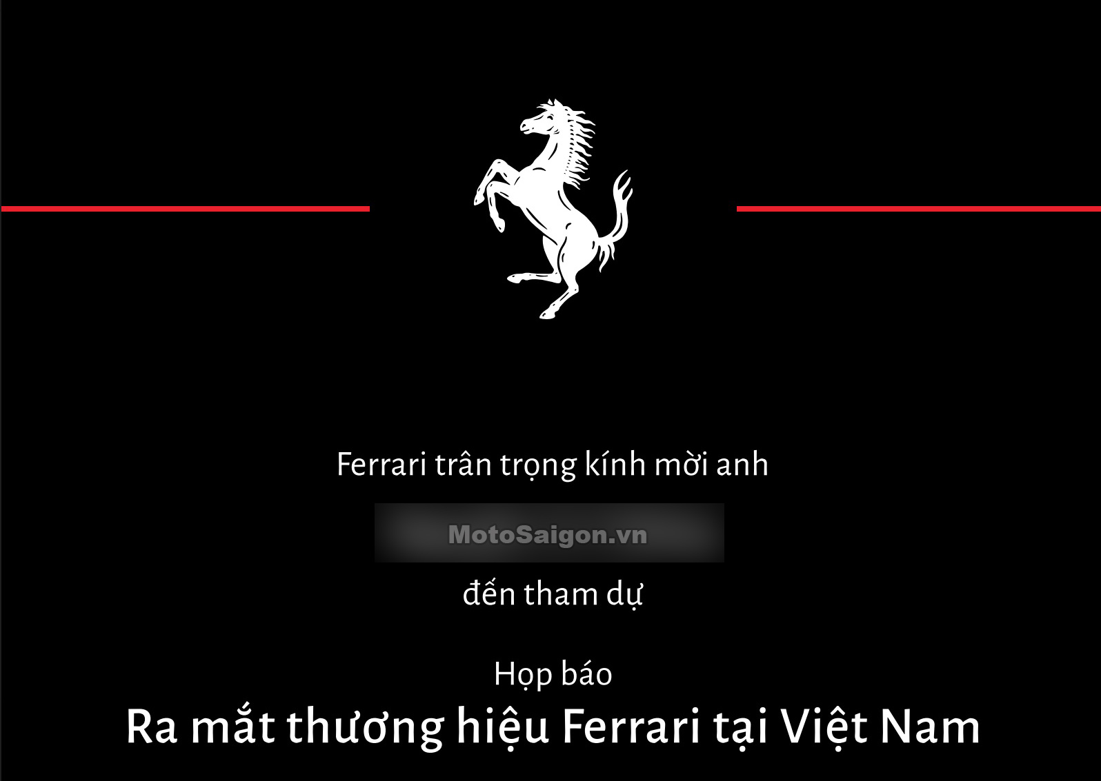 Showroom Ferrari Việt Nam sắp khai trương tại Quận 7 TPHCM