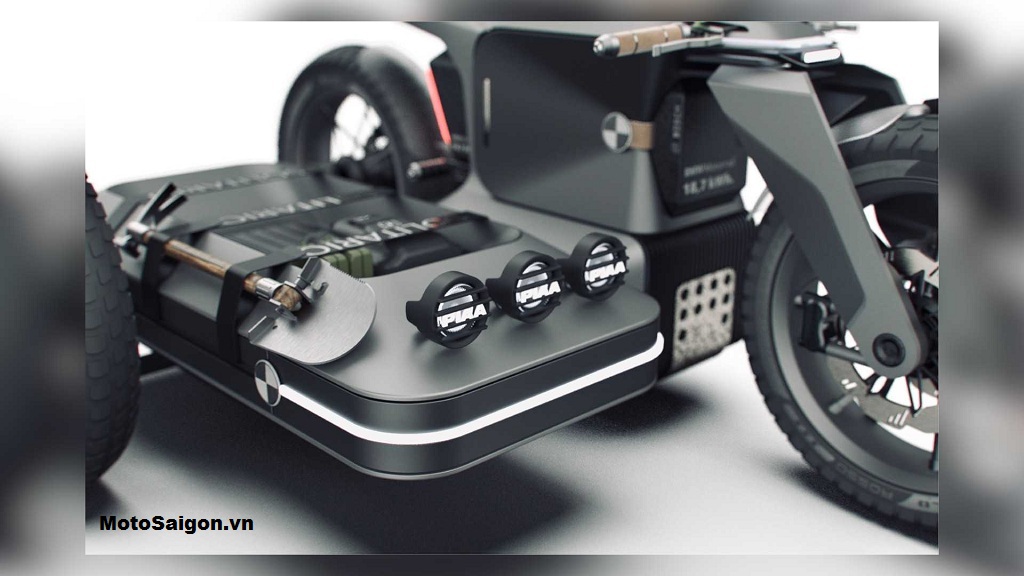 Concept mô tô điện 3 bánh BMW Motorrad cực độc lấy cảm hứng từ Thế Chiến 2 - Motosaigon