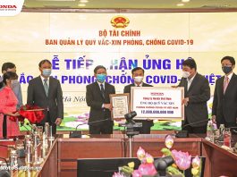 Honda Việt Nam ủng hộ 12 tỷ vào Quỹ vắc xin phòng chống COVID-19