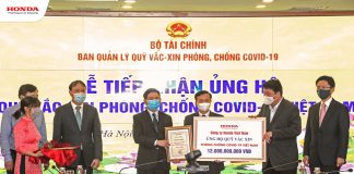 Honda Việt Nam ủng hộ 12 tỷ vào Quỹ vắc xin phòng chống COVID-19