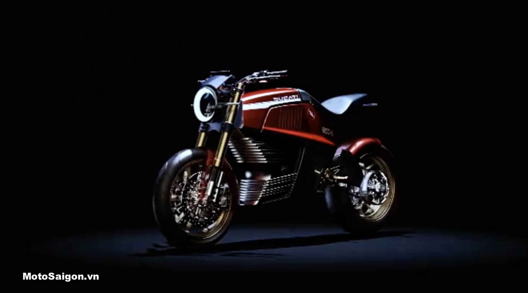 Ducati 860 mô tô điện tương lai của Monster lộ ảnh concept