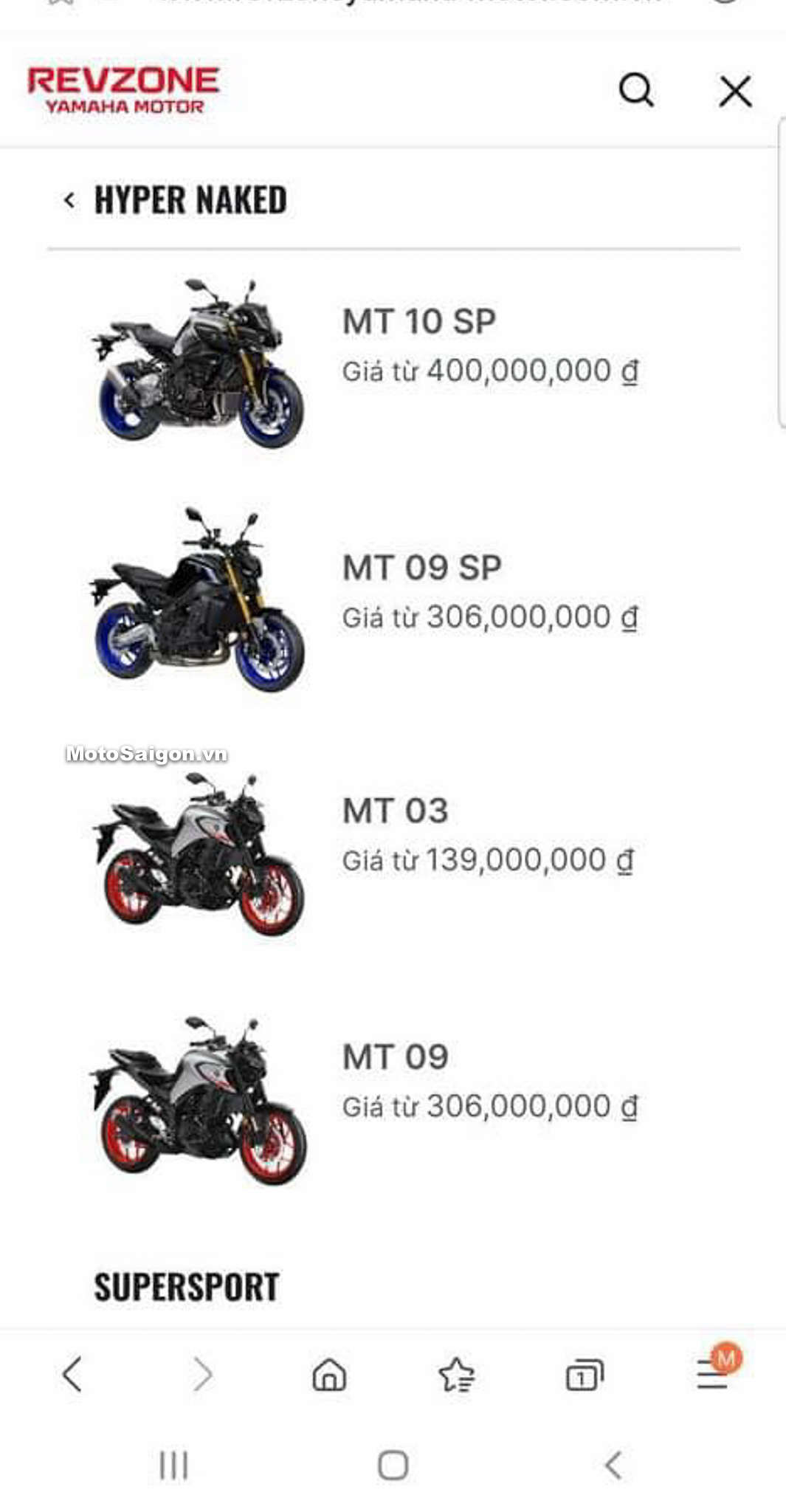 Lộ Giá Bán Các Mẫu Xe Mô Tô Phân Khối Lớn Yamaha Chính Hãng 2022 -  Motosaigon