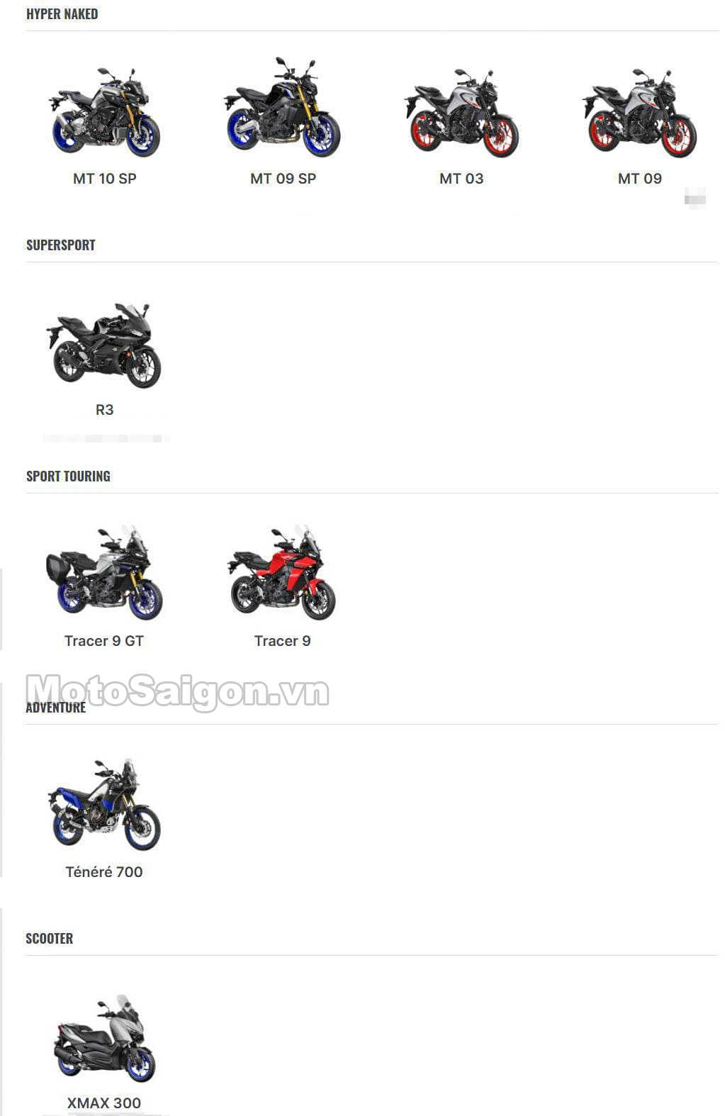 Lộ danh sách các mẫu xe moto Yamaha chính hãng trước ngày ra mắt Revzone  Yamaha Motor - Motosaigon