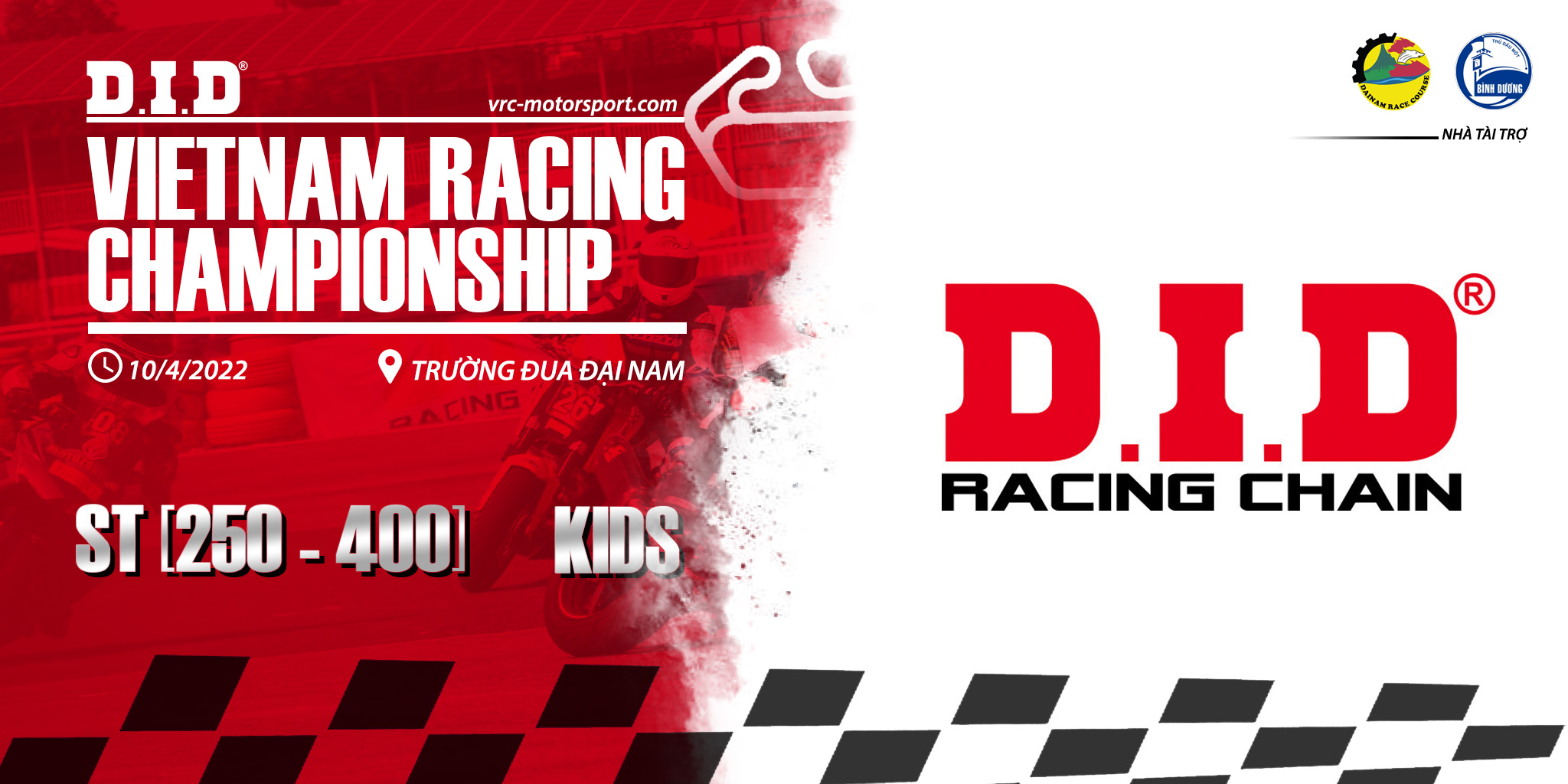 D.I.D - Nhà tài trợ góp phần lớn cho sự thành công của Giải đua moto pkl VRC 2022