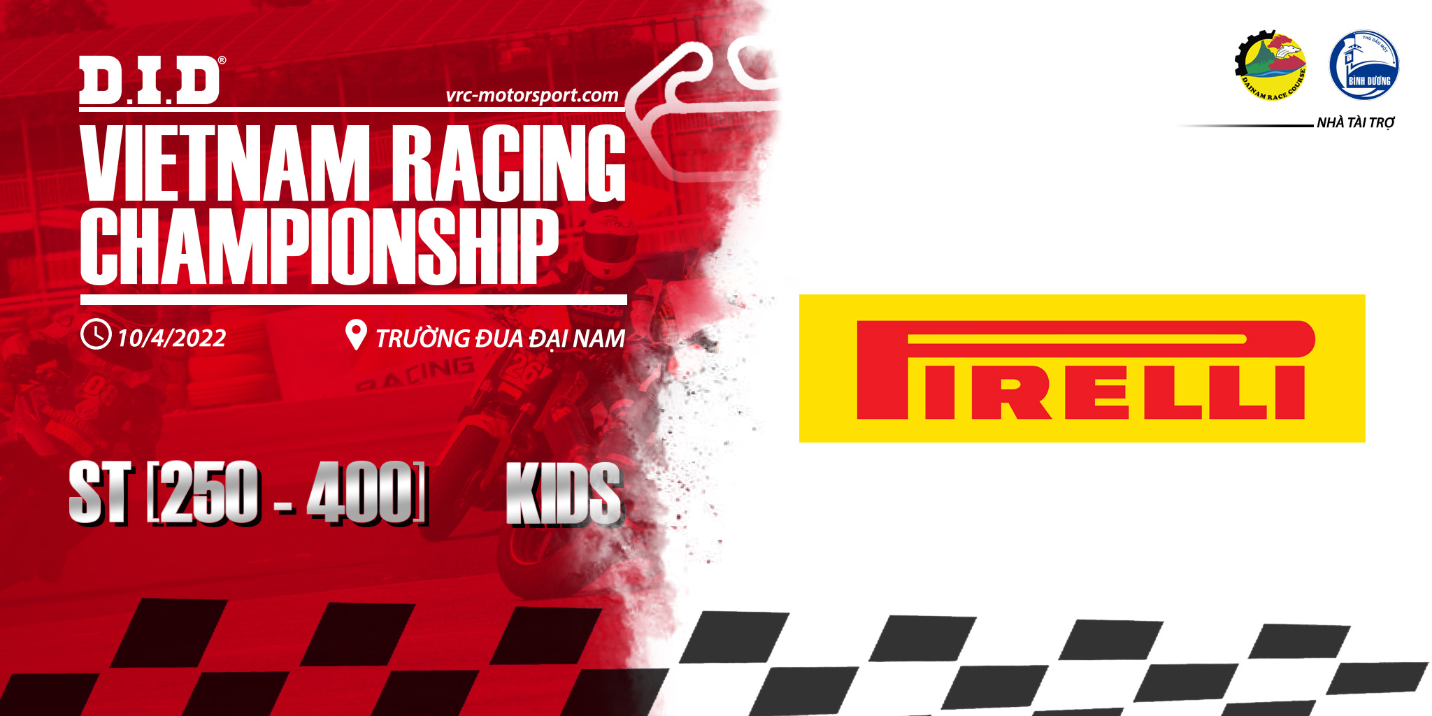 DID VRC 2022 - Nhà tài trợ PIRELLI tặng miễn phí lốp cho các tay đua tham gia giải