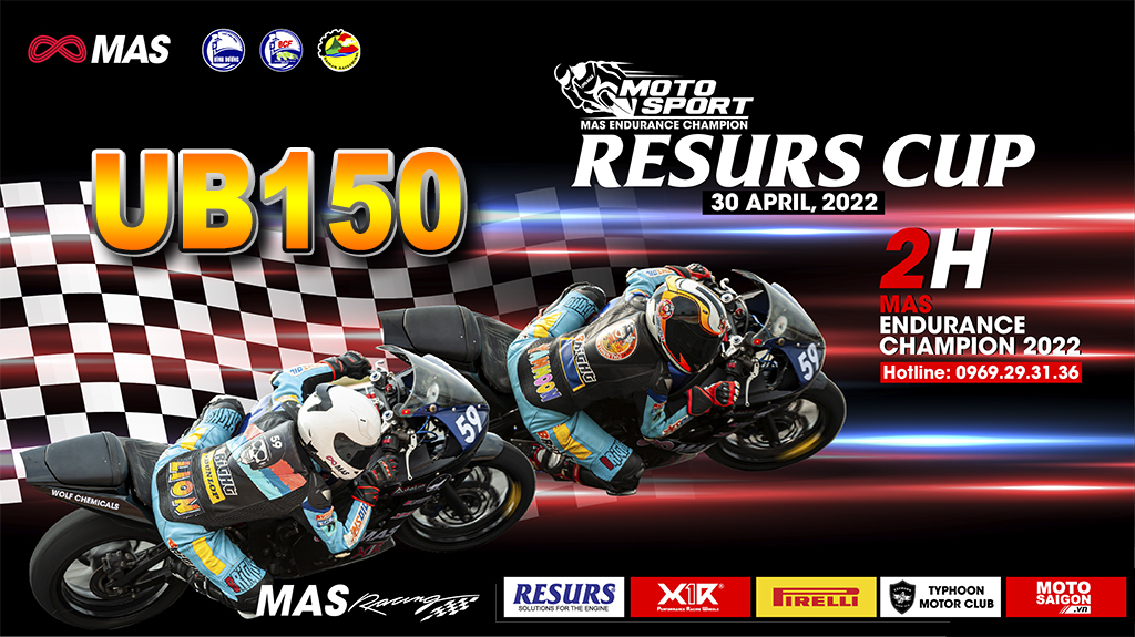 RESURS CUP - Có thêm Hệ đua UB150 diễn ra cùng lúc với giải đua xe tiếp sức 2h