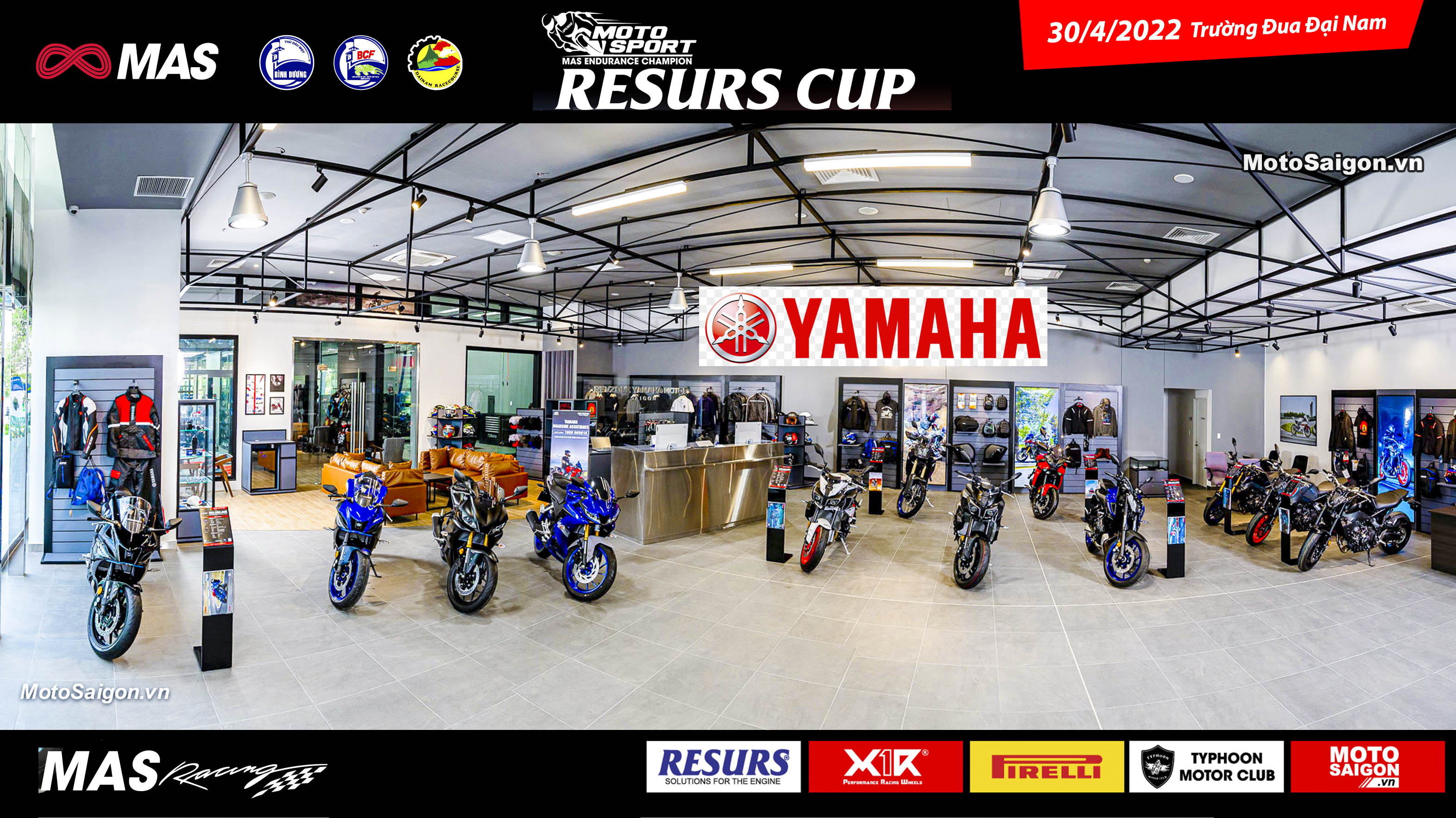RESURS CUP - Yamaha Motor Việt Nam trưng bày các mẫu xe mới 2022 tại trường đua Đại Nam
