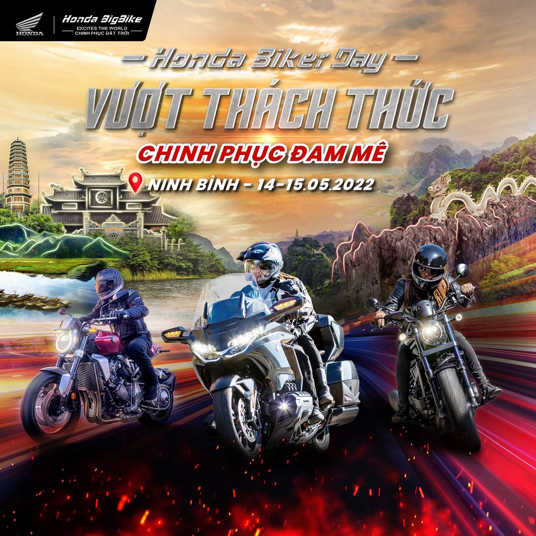 Honda Biker Day 2022 sẽ quy tụ hàng trăm xe mô tô Honda tại Ninh Bình 