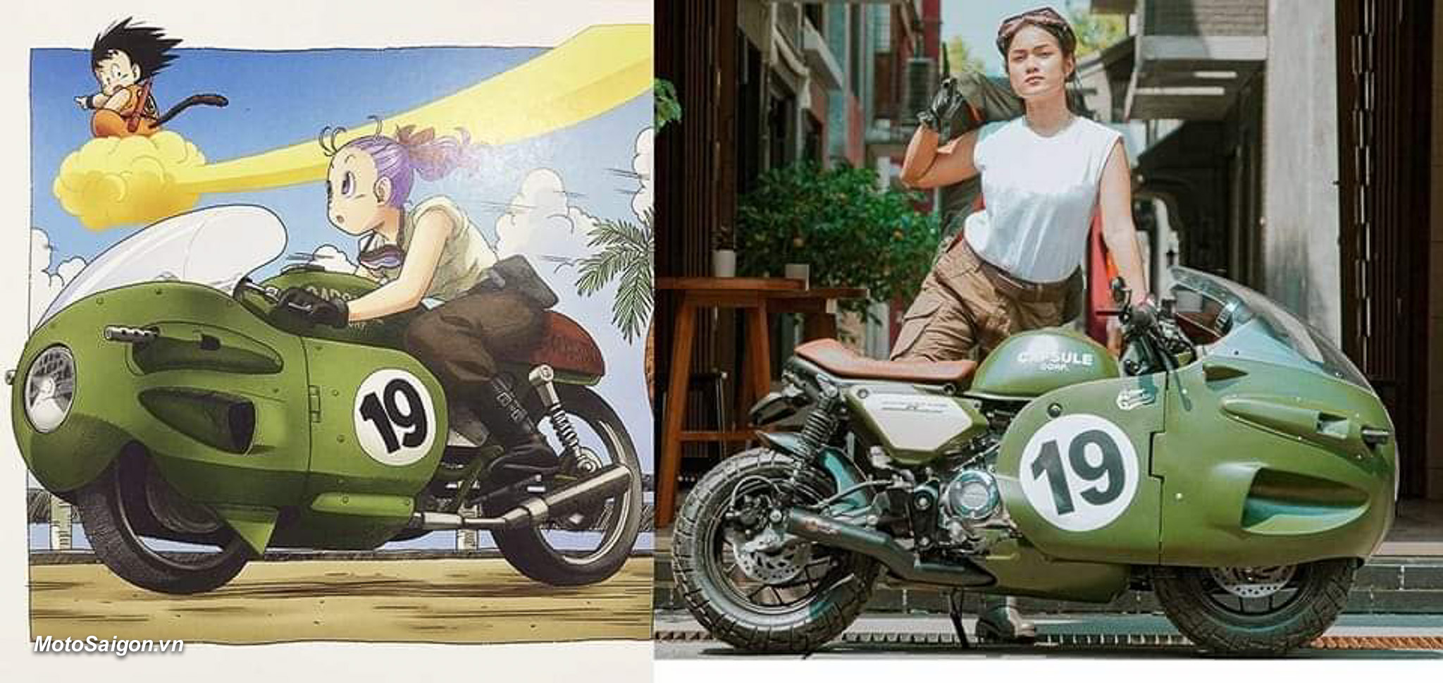 Phiên bản đời thực của chiếc mô tô Capsule do Bulma cầm lái trong truyện Dragon Balls