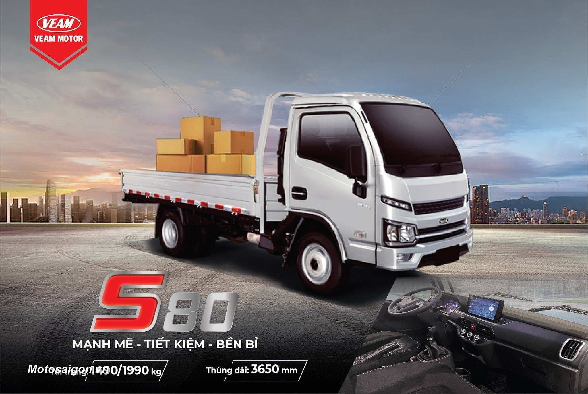 VEAM ra mắt sản phẩm mới xe tải S80 tại triển lãm Autotech &amp; Accessories 2023