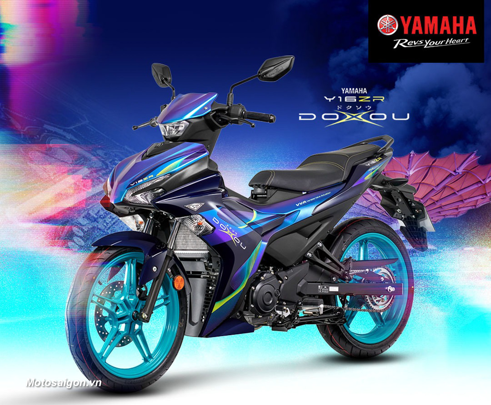 Yamaha Exciter 155 Doxou Tech Art đặc biệt màu xanh đẹp mắt