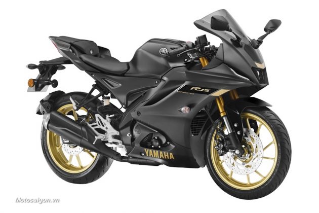 Yamaha ra mắt R15 v4 2023 màu đen vàng Dark Knight - Motosaigon