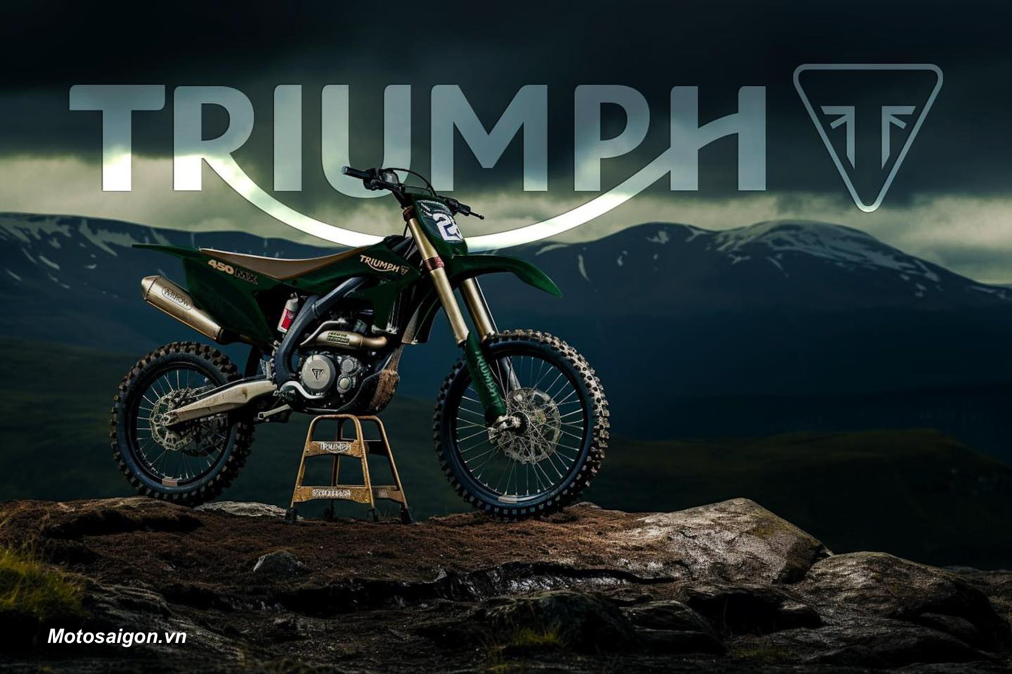 Cào cào Triumph Motocross lộ ảnh thực tế với khung sườn siêu nhẹ