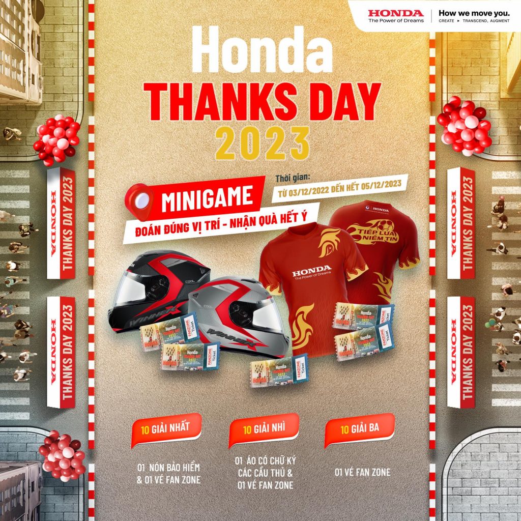 Sơ đồ ngày hội Honda Thanks Day 2023 tại Đại lộ Lê Lợi Motosaigon