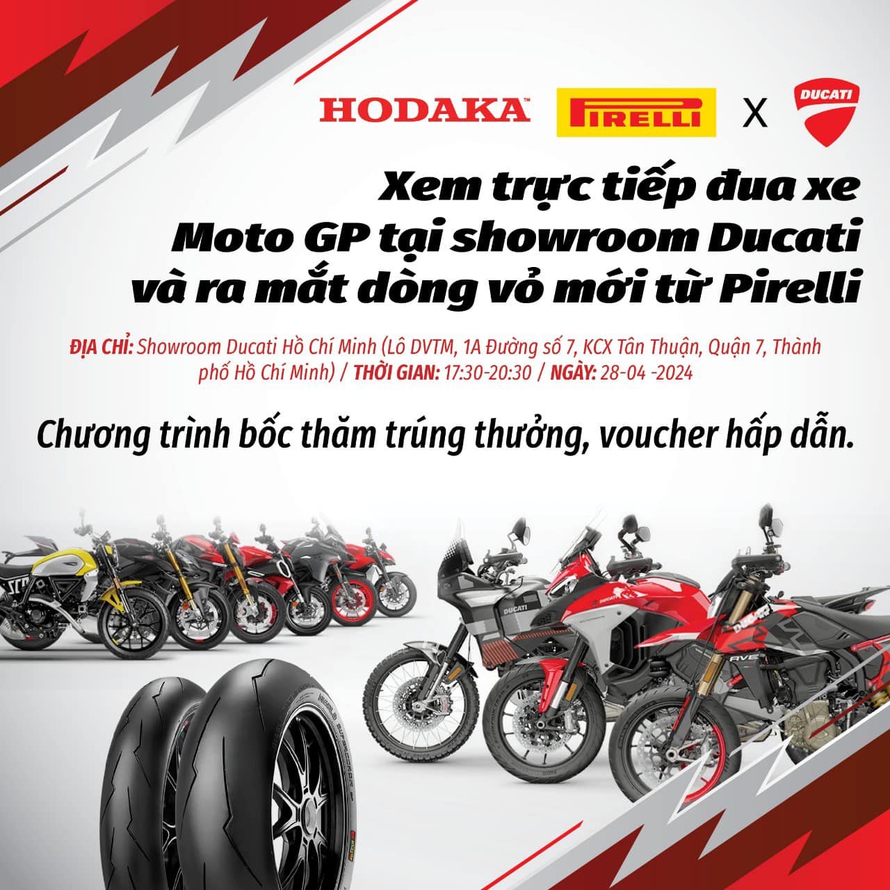 Cùng xem MotoGP và Lễ ra mắt dòng lốp mới của Pirelli Việt Nam
