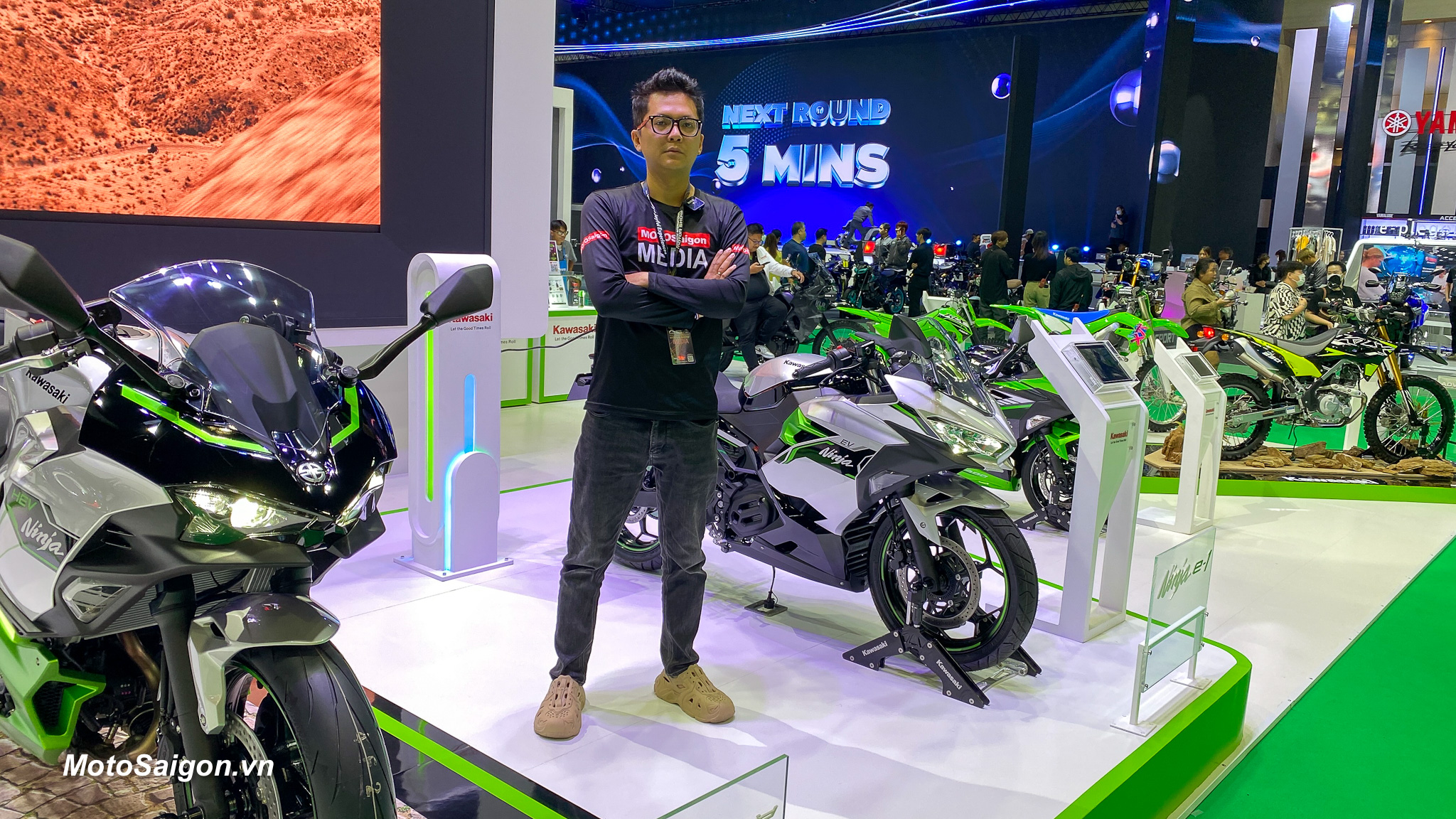 Siêu mô tô điện Kawasaki Ninja 7 Hybrid xuất hiện cùng loạt xe mới 2024
