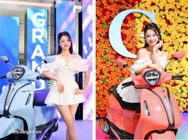 Yamaha Grande hỗ trợ nàng hotgirl nhiều trong cuộc sống hàng ngày