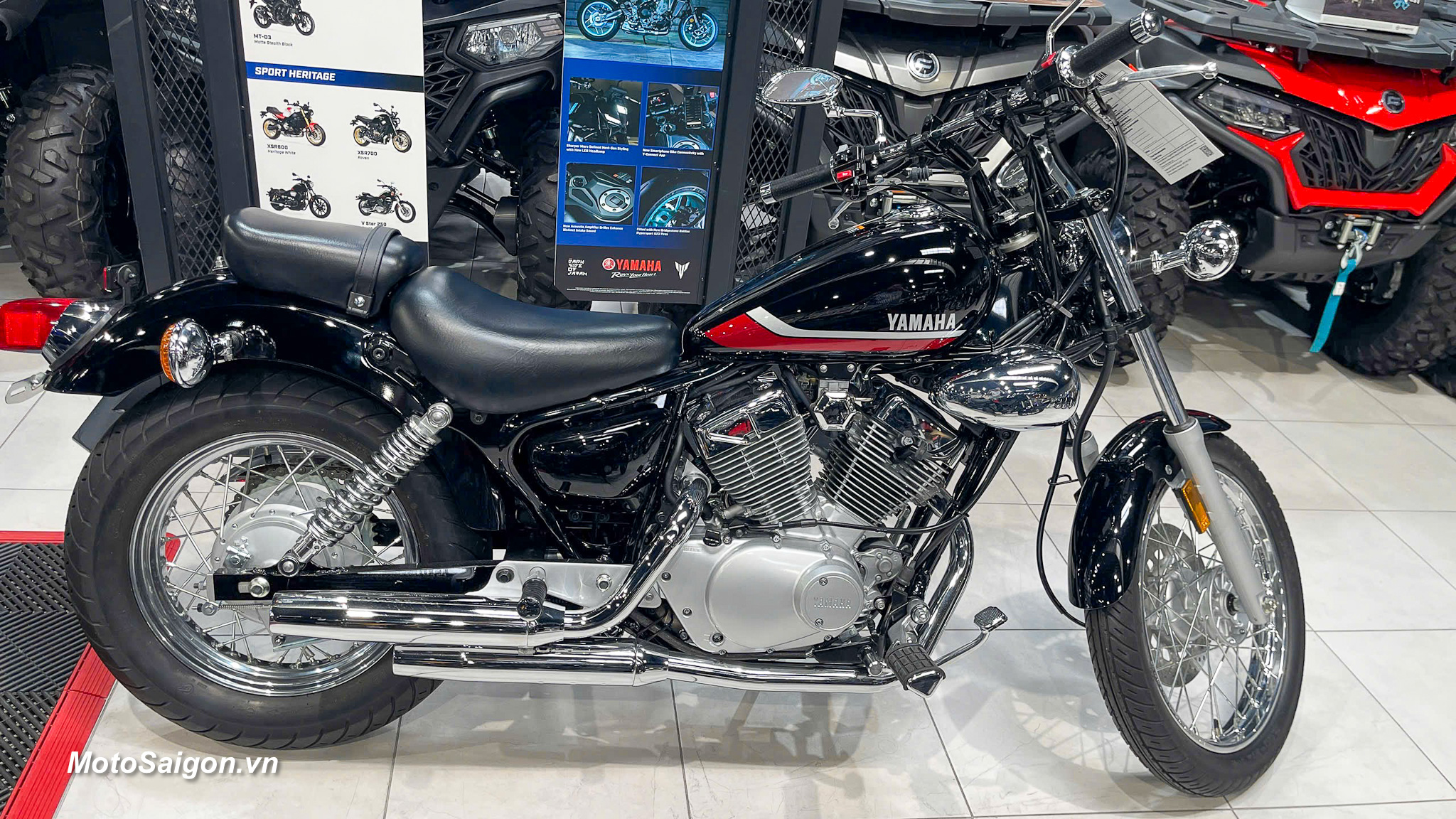 Yamaha V-Star 250 2024 trên yên thực tế tại Mỹ kèm giá xe