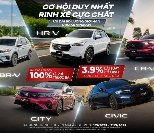 Honda Việt Nam tung siêu ưu đãi cho ô tô 2025 chỉ có trong tháng 3