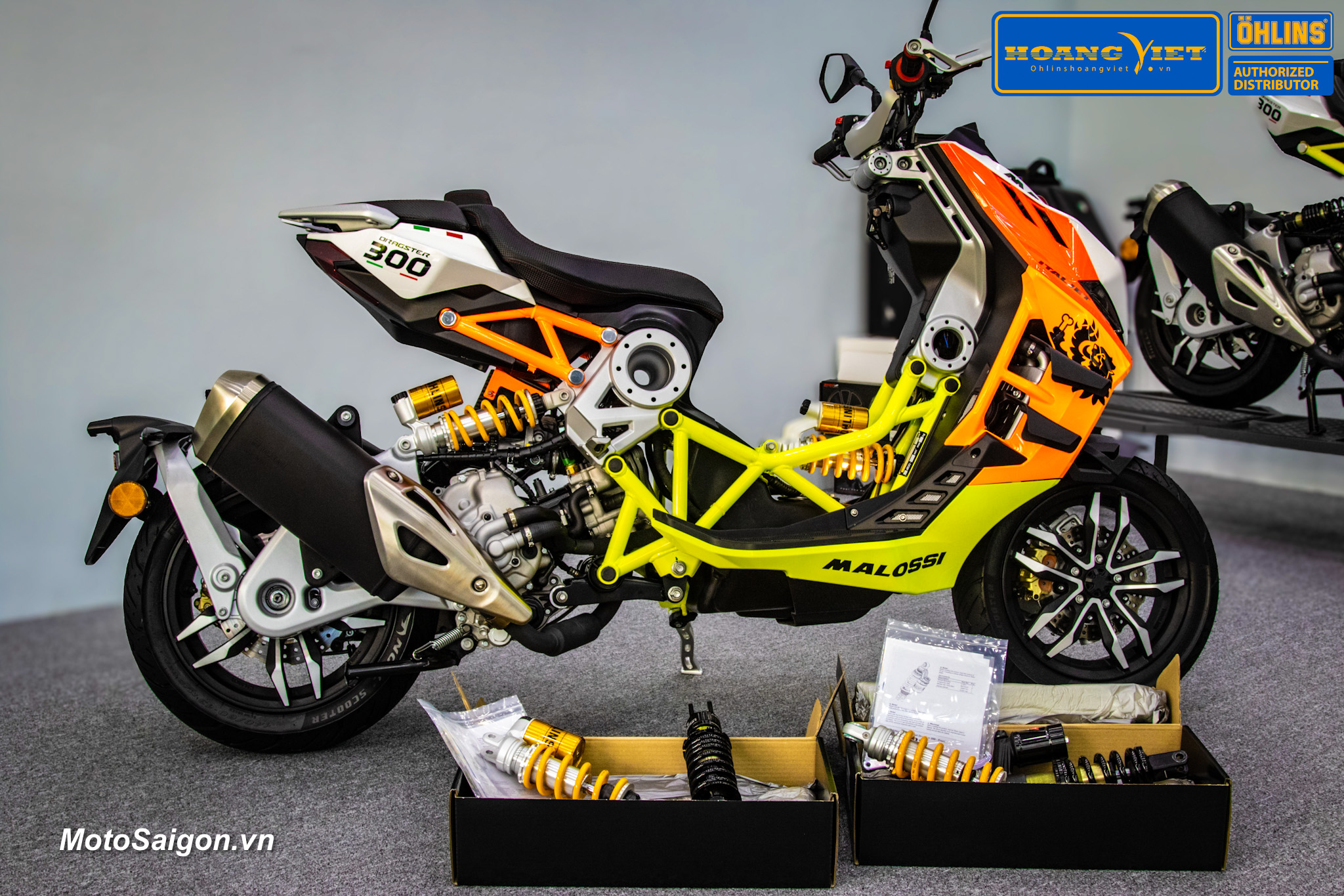 Italjet Dragster 300 Malossi lắp phuộc Ohlins chính hãng đáng giá Italjet Dragster 300 Malossi lắp phuộc Ohlins chính hãng đáng giá