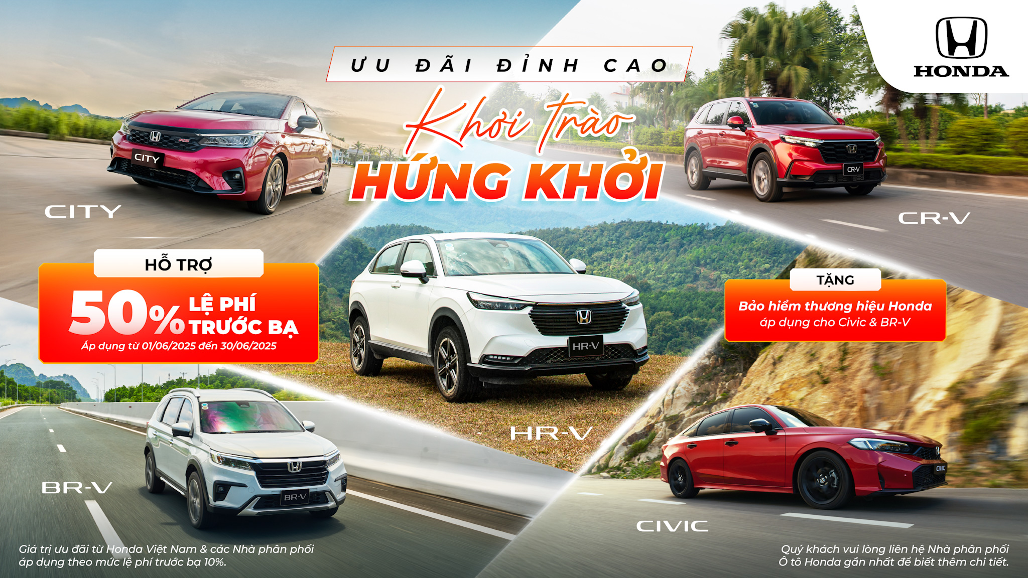 Giá xe Ô tô Honda được ưu đãi cực sốc trong tháng 6 năm 2025
